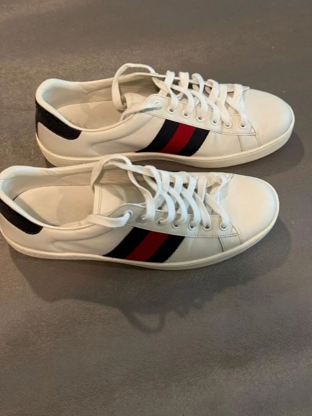 Authentic Men's Gucci Ace Clean Stripe Sneakers - Blue